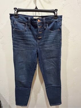 Madewell Dark Blue High-Rise Button-Fly Jeans